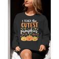 Halloween Teacher I Teach The Cutest Pumpkins In The Patch Women Crewneck Sweatshirt, funny gift