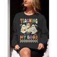 Halloween Teaching My Boos Cute Ghost Teacher Life Costume Women Crewneck Sweatshirt, funny gift