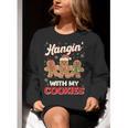 Hangin With My Cookies Gingerbread Man Xmas Teacher Women Crewneck Sweatshirt, funny gift