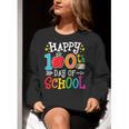 Happy 100th Day Of School Teachers 100 Days Of School Kids Women Crewneck Sweatshirt, funny gift