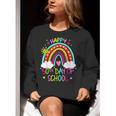 Happy 50th Days Of School Rainbow Teacher 50 Days Smarter Women Crewneck Sweatshirt, funny gift Happy 50th Days Of School Rainbow Teacher 50 Days Smarter Women Crewneck Sweatshirt, funny gift