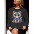 Happy Dot Day Colorful Polka Dot Cat Kitten Teachers Kids Women Crewneck Sweatshirt, funny gift