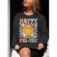 Happy Fri-Yay Groovy Teacher Friday Weekend Fri Yay Women Crewneck Sweatshirt, Groovy Teacher Sweatshirts, funny gift Happy Fri-Yay Groovy Teacher Friday Weekend Fri Yay Women Crewneck Sweatshirt, Groovy Teacher Sweatshirts, funny gift