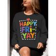 Happy Fri-Yay Teacher Life Weekend Pun Happy Friday Women Crewneck Sweatshirt, funny gift Happy Fri-Yay Teacher Life Weekend Pun Happy Friday Women Crewneck Sweatshirt, funny gift