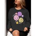 Happy To See Your Face Teacher Flower Back To School Women Crewneck Sweatshirt, funny gift Happy To See Your Face Teacher Flower Back To School Women Crewneck Sweatshirt, funny gift