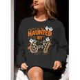 Haunted By 6-7 Halloween Math Teacher Joke Women Crewneck Sweatshirt, funny gift Haunted By 6-7 Halloween Math Teacher Joke Women Crewneck Sweatshirt, funny gift