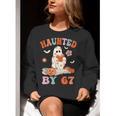 Haunted By 67 Boo Ghost Teacher 6 7 Halloween Costume Women Crewneck Sweatshirt, funny gift Haunted By 67 Boo Ghost Teacher 6 7 Halloween Costume Women Crewneck Sweatshirt, funny gift