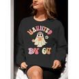 Haunted By 67 Meme Six Seven 6 7 Halloween Teachers Women Crewneck Sweatshirt, funny gift