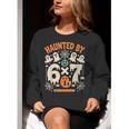 Haunted By 6x7 Math Teacher Halloween Pun Women Crewneck Sweatshirt, funny gift Haunted By 6x7 Math Teacher Halloween Pun Women Crewneck Sweatshirt, funny gift