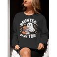 Haunted By My TBR Cute Ghost Book Reading Teacher Halloween Women Crewneck Sweatshirt, funny gift Haunted By My TBR Cute Ghost Book Reading Teacher Halloween Women Crewneck Sweatshirt, funny gift