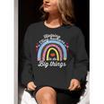 Helping Tiny Humans To Do Big Things Teacher Women Women Crewneck Sweatshirt, funny gift