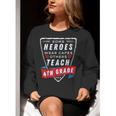 Some Heroes Wear Capes Others Teach 4th Grade Teacher Men Women Kids Women Crewneck Sweatshirt, 4th Grade Teacher Sweatshirts, funny gift Some Heroes Wear Capes Others Teach 4th Grade Teacher Men Women Kids Women Crewneck Sweatshirt, 4th Grade Teacher Sweatshirts, funny gift