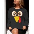 Hilarious Turkey Halloween Thanksgiving Teacher Nurse Women Crewneck Sweatshirt, funny gift