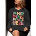 In My Holly Xmas Jolly Teacher Era Teacher Vibes Christmas Women Crewneck Sweatshirt, funny gift In My Holly Xmas Jolly Teacher Era Teacher Vibes Christmas Women Crewneck Sweatshirt, funny gift