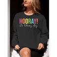 Hooray It's Library Day Teacher Reader Books Back To School Women Crewneck Sweatshirt, funny gift Hooray It's Library Day Teacher Reader Books Back To School Women Crewneck Sweatshirt, funny gift