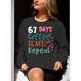 Humor Meme 67 Days Of School Coffee Lover Educator Teacher Women Crewneck Sweatshirt, funny gift Humor Meme 67 Days Of School Coffee Lover Educator Teacher Women Crewneck Sweatshirt, funny gift