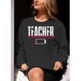 Humor Teacher Empty Battery Power Men Women Women Crewneck Sweatshirt, funny gift