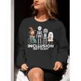 Inclusion Isn't Scary SLP Halloween Costume Sped Teacher Women Crewneck Sweatshirt, funny gift