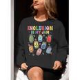Inclusion Is My Jam SPED Teacher Special Education Life Women Crewneck Sweatshirt, funny gift