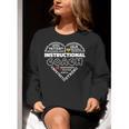 Instructional Coach Heart Teachers Appreciation Women Crewneck Sweatshirt, funny gift Instructional Coach Heart Teachers Appreciation Women Crewneck Sweatshirt, funny gift