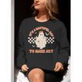 It's A Bootiful Day To Make Art Halloween Art Teacher Women Crewneck Sweatshirt, funny gift