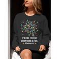 It's Fine I'm Fine Christmas Light Principal Teacher Xmas Men Women Women Crewneck Sweatshirt, funny gift