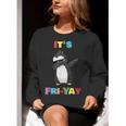 It's Fri-Yay Dabbing Penguin Friday Weekend Teacher Student Women Crewneck Sweatshirt, funny gift It's Fri-Yay Dabbing Penguin Friday Weekend Teacher Student Women Crewneck Sweatshirt, funny gift