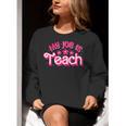 My Job Is Teach Pink Retro Female Teacher Life Women Women Crewneck Sweatshirt, funny gift My Job Is Teach Pink Retro Female Teacher Life Women Women Crewneck Sweatshirt, funny gift