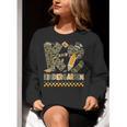 K Is For Kindergarten Teacher Coquette Bow Camo Women Crewneck Sweatshirt, funny gift K Is For Kindergarten Teacher Coquette Bow Camo Women Crewneck Sweatshirt, funny gift