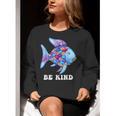 Be Kind Rainbow Fish Teacher Life Teaching Back To School Women Crewneck Sweatshirt, funny gift Be Kind Rainbow Fish Teacher Life Teaching Back To School Women Crewneck Sweatshirt, funny gift
