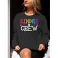 Kinder Crew Kindergarten Teacher 1st Day Of School Women Crewneck Sweatshirt, funny gift Kinder Crew Kindergarten Teacher 1st Day Of School Women Crewneck Sweatshirt, funny gift
