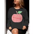 Kindergarten Apple Word Art For Teachers & Students Women Crewneck Sweatshirt, funny gift