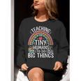 Kindergarten Teacher Tiny Humans Pre-School Teacher Women Crewneck Sweatshirt, funny gift Kindergarten Teacher Tiny Humans Pre-School Teacher Women Crewneck Sweatshirt, funny gift