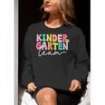 Kindergarten Team Teacher Back To School Kindergarten Squad Women Crewneck Sweatshirt, funny gift