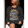 Kindness Comes In Many Languages ESL English Teacher Women Crewneck Sweatshirt, Esl Teacher Sweatshirts, English Teacher Sweatshirts, funny gift