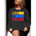 Leer Es Poder Colombian Spanish Teacher Maestra Colombia Women Crewneck Sweatshirt, funny gift Leer Es Poder Colombian Spanish Teacher Maestra Colombia Women Crewneck Sweatshirt, funny gift