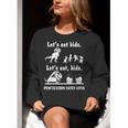 Let's Eat Kids Fun Dinosaurs Grammar Teacher Women Crewneck Sweatshirt, funny gift