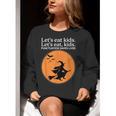 Let's Eat Kids Punctuation Saves Live Witch Grammar Teacher Women Crewneck Sweatshirt, funny gift
