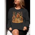 Librarian Turkey Reading Book Fall Thanksgiving Teacher Women Crewneck Sweatshirt, funny gift Librarian Turkey Reading Book Fall Thanksgiving Teacher Women Crewneck Sweatshirt, funny gift