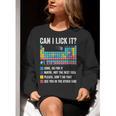 Can I Lick It Periodic Table Of Elements Science Teacher Women Crewneck Sweatshirt, Science Teacher Sweatshirts, funny gift