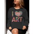I Love Art Artist Painter Colorful Painting Art Teacher Women Crewneck Sweatshirt, funny gift I Love Art Artist Painter Colorful Painting Art Teacher Women Crewneck Sweatshirt, funny gift