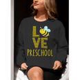 Love Preschool Back To School Yellow Bee Preschool Teacher For Men Women Girls Kids Women Crewneck Sweatshirt, funny gift Love Preschool Back To School Yellow Bee Preschool Teacher For Men Women Girls Kids Women Crewneck Sweatshirt, funny gift