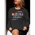 Maestra Fabulosa Maestra De EspañOl Spanish Teacher Women Crewneck Sweatshirt, funny gift