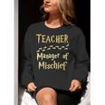 Magical Teacher Manager Of Mischief Birthday Family Party Women Crewneck Sweatshirt, funny gift Magical Teacher Manager Of Mischief Birthday Family Party Women Crewneck Sweatshirt, funny gift