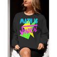 Math Is Radical Retro 80s Vintage Algebra Teacher Women Crewneck Sweatshirt, funny gift