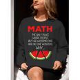 Math Watermelon Calculation Joke Teacher Student Women Crewneck Sweatshirt, funny gift