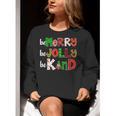 Be Merry Be Jolly Be Kind Merry Christmas Teacher Xmas Pjs Women Crewneck Sweatshirt, funny gift Be Merry Be Jolly Be Kind Merry Christmas Teacher Xmas Pjs Women Crewneck Sweatshirt, funny gift
