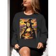 Mona Lisa Pumpkin Halloween Art Teacher Witchy Women Kids Women Crewneck Sweatshirt, funny gift Mona Lisa Pumpkin Halloween Art Teacher Witchy Women Kids Women Crewneck Sweatshirt, funny gift