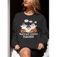 Multilingual Learner Teacher Spooky Halloween ESL Teacher Women Crewneck Sweatshirt, Esl Teacher Sweatshirts, funny gift