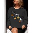 Music Note Pumpkin Fall Music Teacher Halloween Costume Women Crewneck Sweatshirt, funny gift Music Note Pumpkin Fall Music Teacher Halloween Costume Women Crewneck Sweatshirt, funny gift